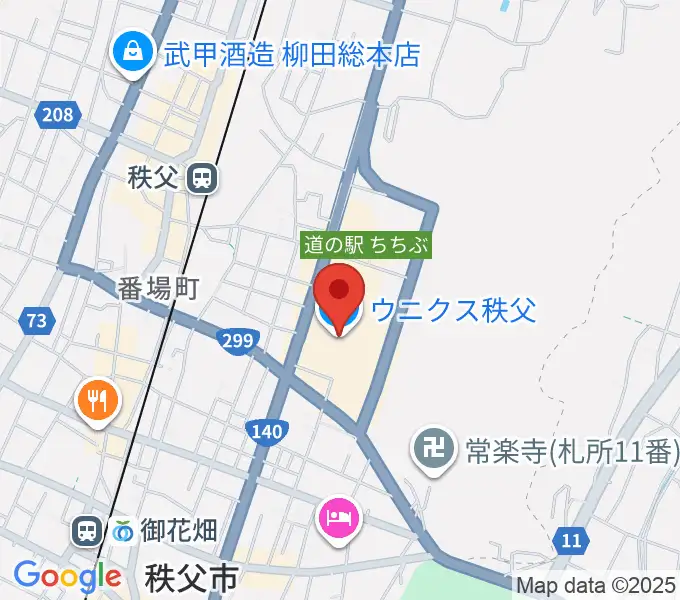 ユナイテッド・シネマ ウニクス秩父の地図