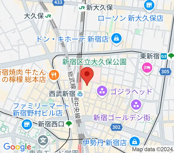 109シネマズプレミアム新宿の地図