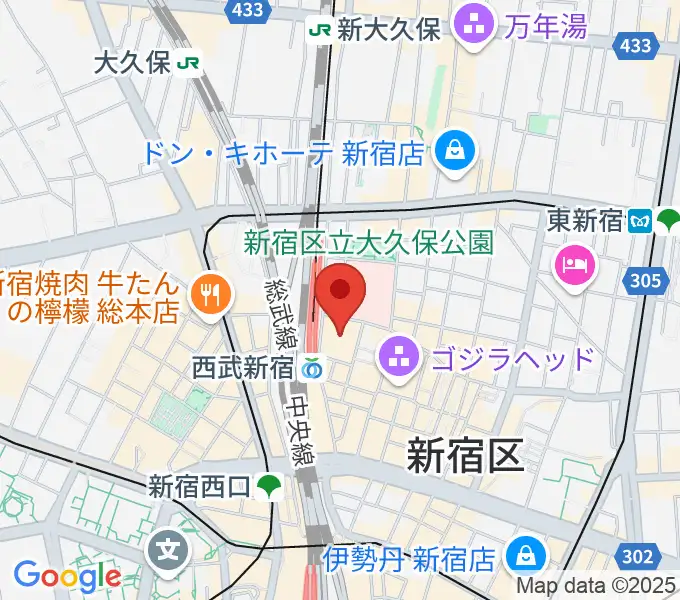 109シネマズプレミアム新宿の地図