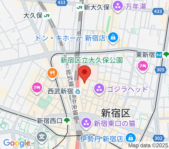 109シネマズプレミアム新宿の地図