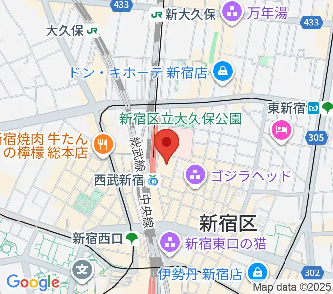 109シネマズプレミアム新宿の地図