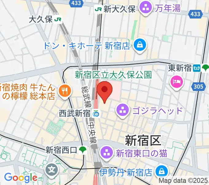 109シネマズプレミアム新宿の地図