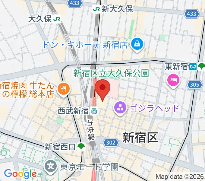 109シネマズプレミアム新宿の地図