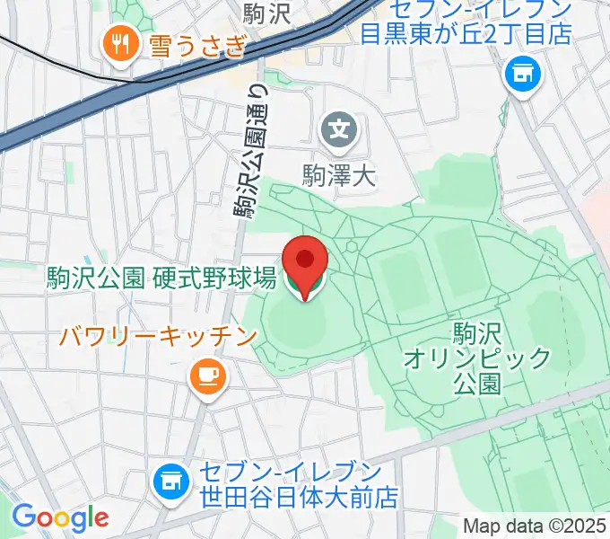 駒沢オリンピック公園硬式野球場の地図
