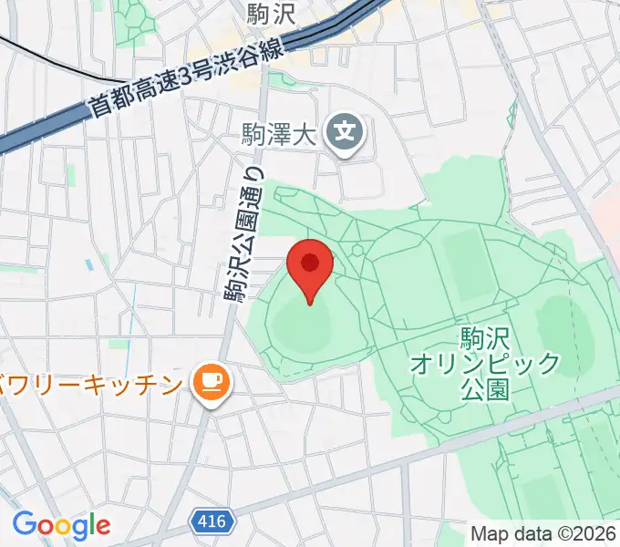 駒沢オリンピック公園硬式野球場の地図