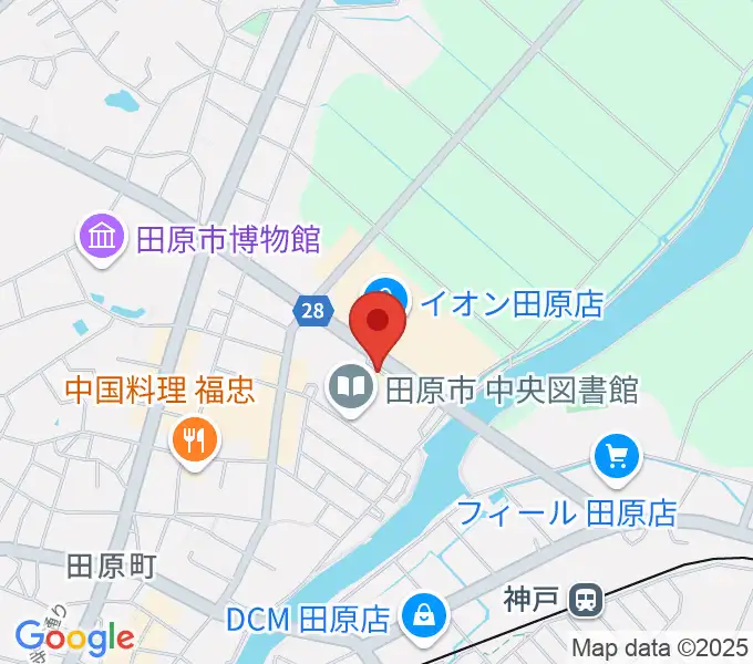 田原文化会館の地図