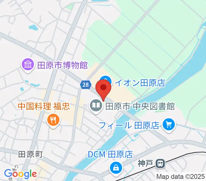 田原文化会館の地図