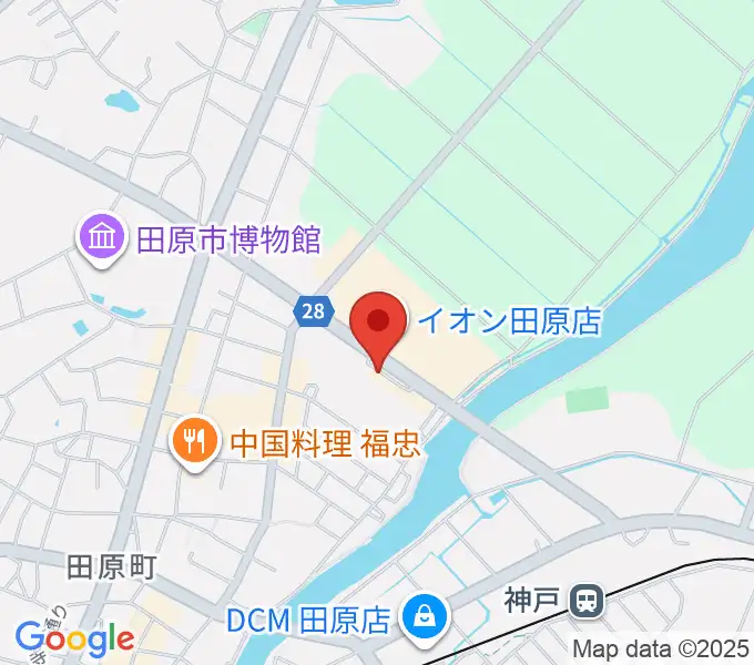 田原文化会館の地図