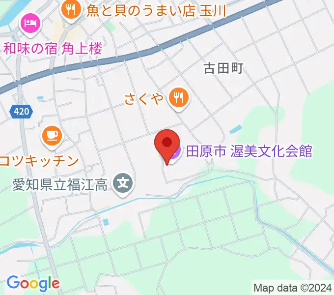 渥美文化会館の地図