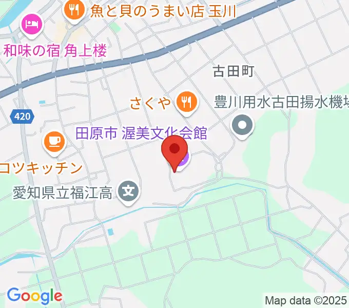 渥美文化会館の地図