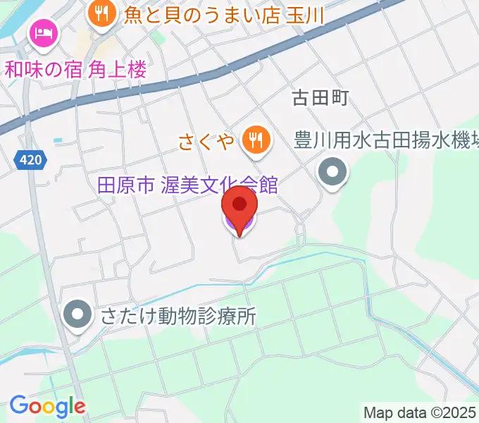 渥美文化会館の地図