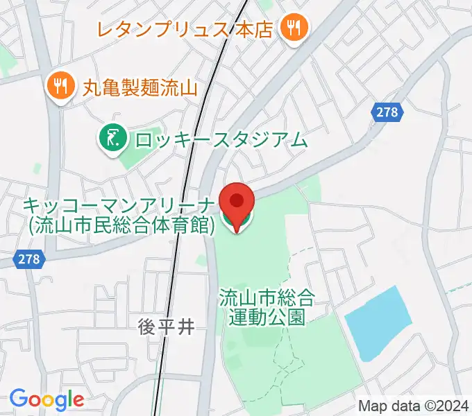 キッコーマンアリーナの地図