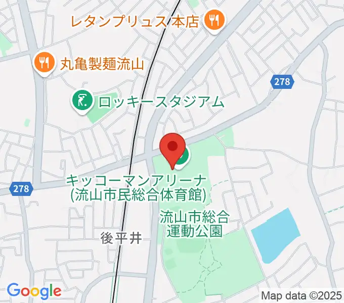 キッコーマンアリーナの地図
