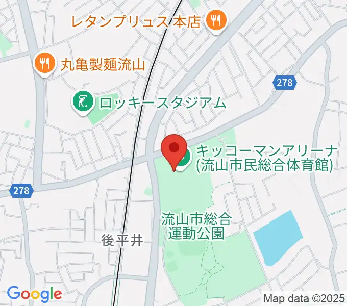 キッコーマンアリーナの地図