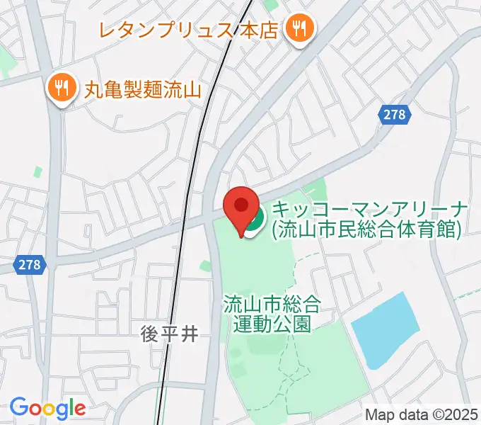 キッコーマンアリーナの地図