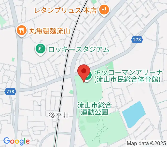 キッコーマンアリーナの地図