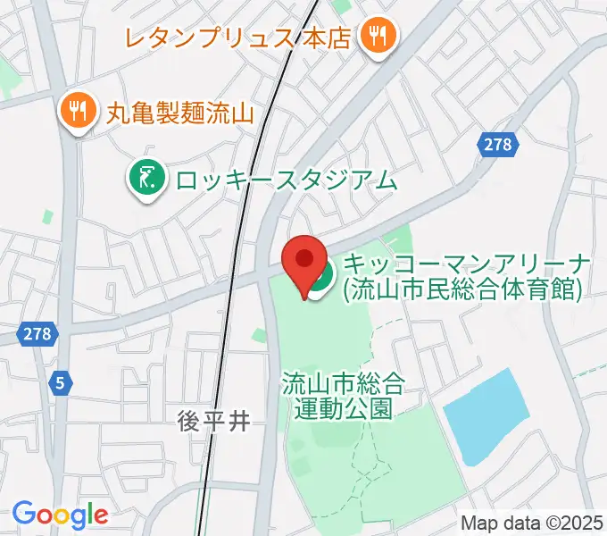 キッコーマンアリーナの地図