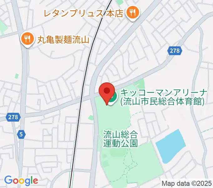 キッコーマンアリーナの地図
