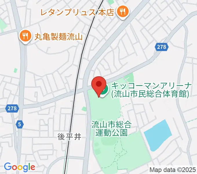 キッコーマンアリーナの地図