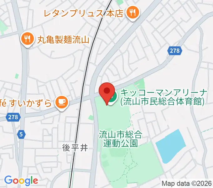 キッコーマンアリーナの地図
