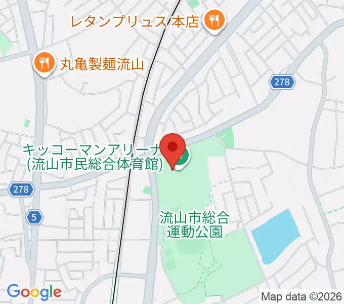 キッコーマンアリーナの地図