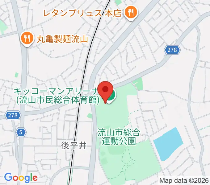 キッコーマンアリーナの地図