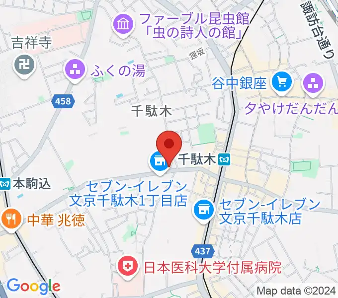 団子坂スタジオの地図