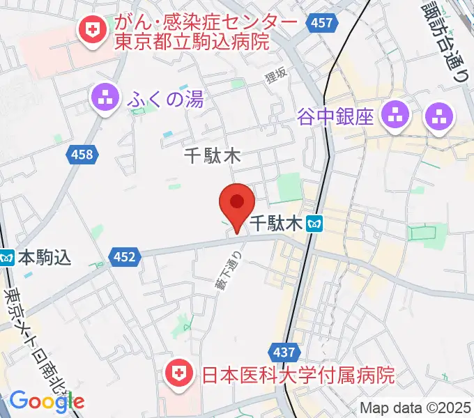 団子坂スタジオの地図
