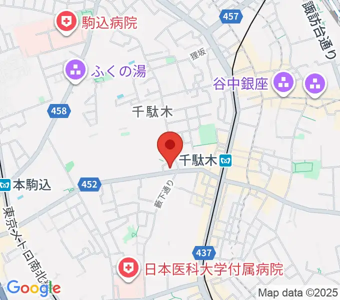 団子坂スタジオの地図