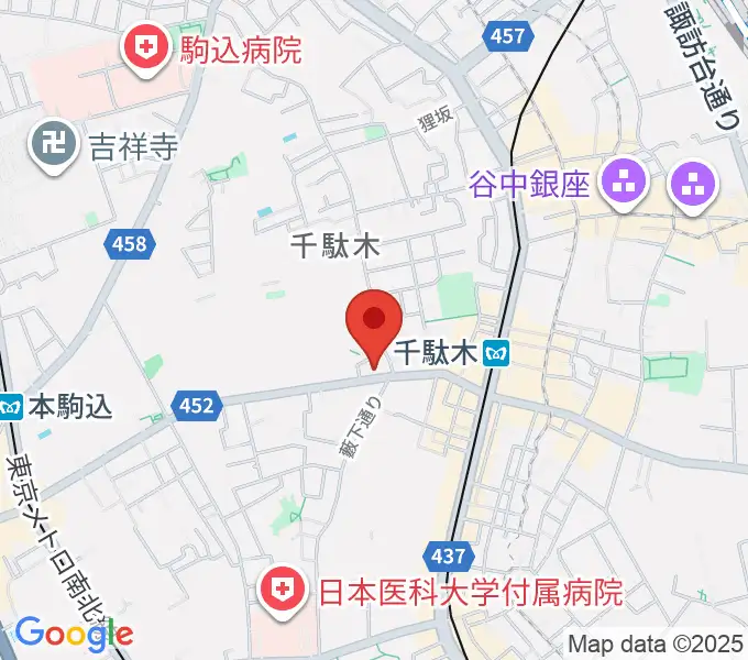 団子坂スタジオの地図