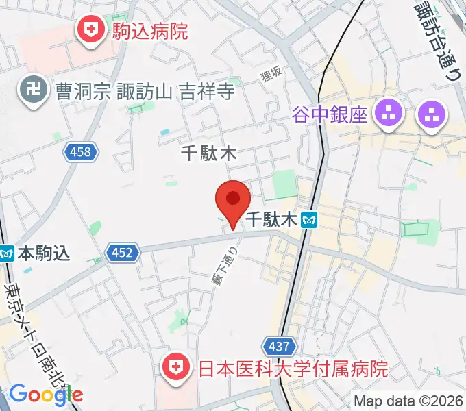 団子坂スタジオの地図