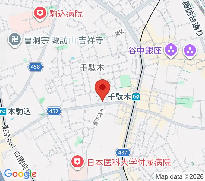 団子坂スタジオの地図