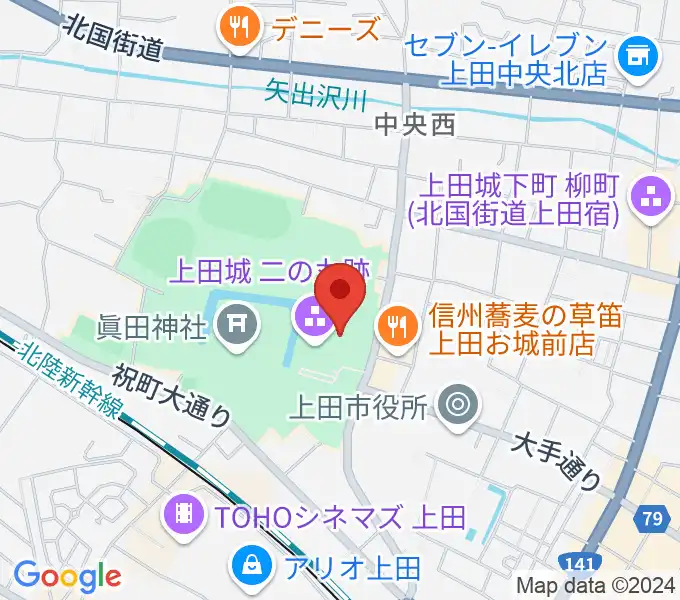 上田市立博物館の地図