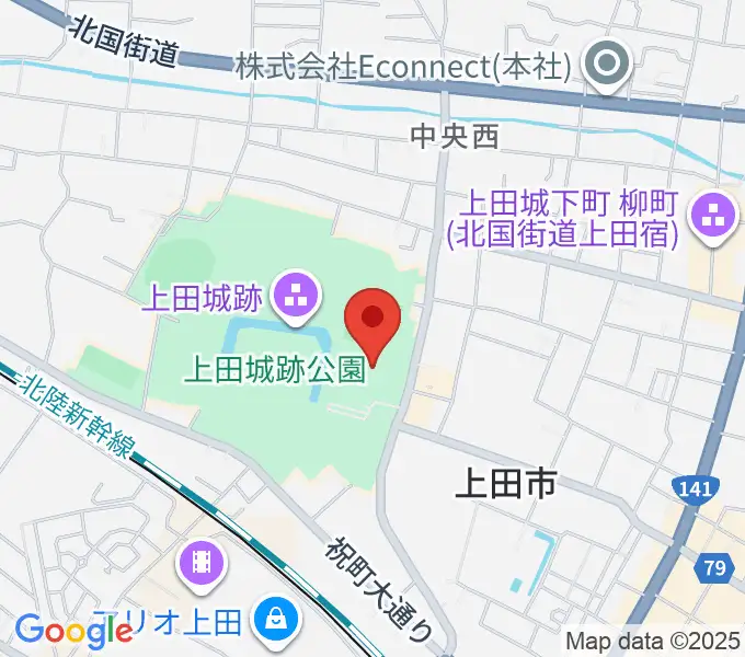 上田市立博物館の地図