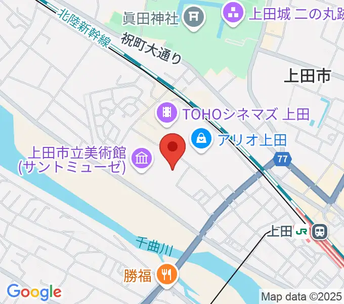 サントミューゼ 上田市立美術館の地図