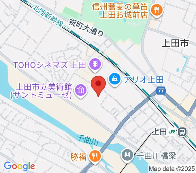サントミューゼ 上田市立美術館の地図