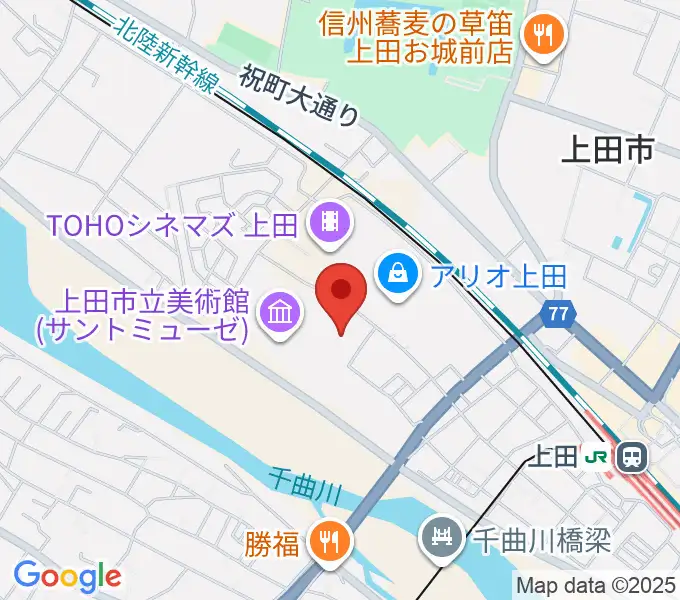 サントミューゼ 上田市立美術館の地図