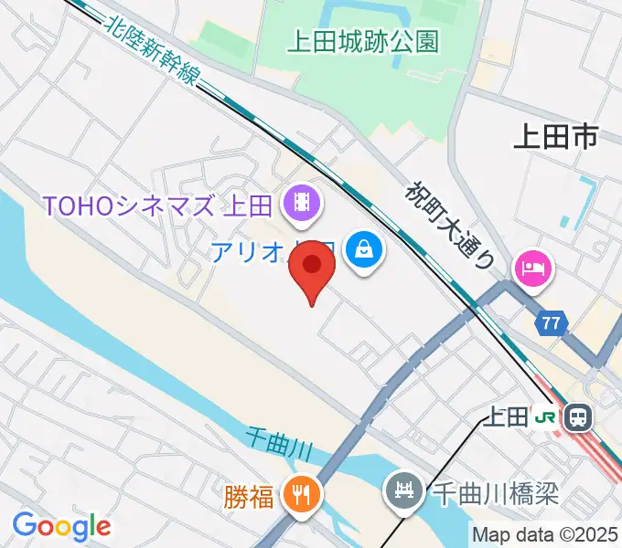 サントミューゼ 上田市立美術館の地図