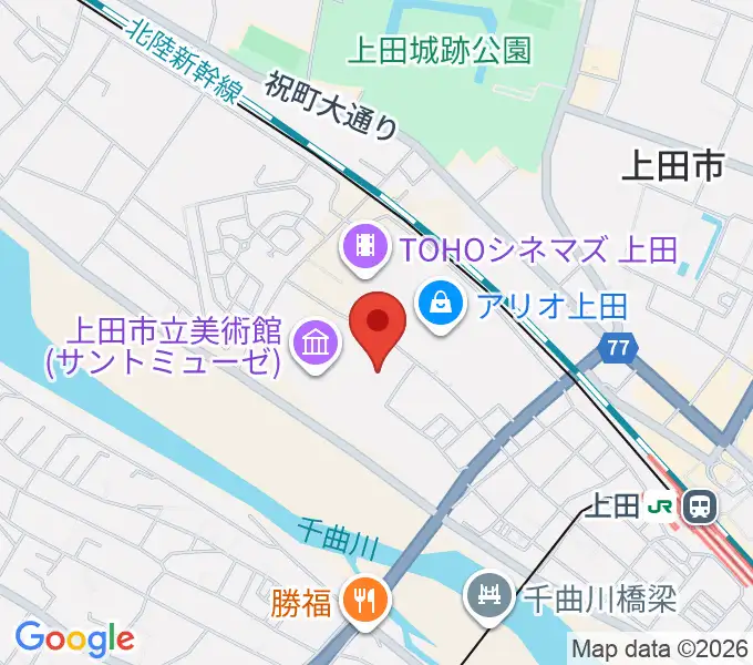 サントミューゼ 上田市立美術館の地図