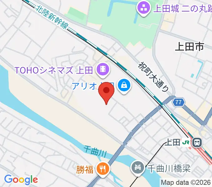 サントミューゼ 上田市立美術館の地図