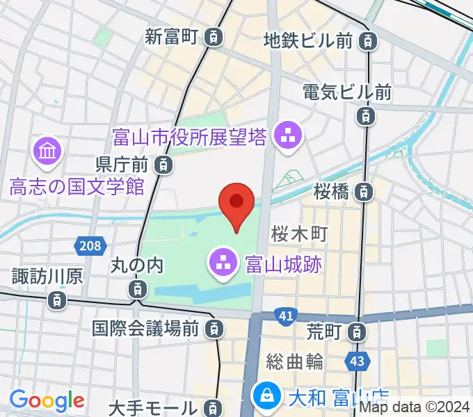 富山市佐藤記念美術館の地図