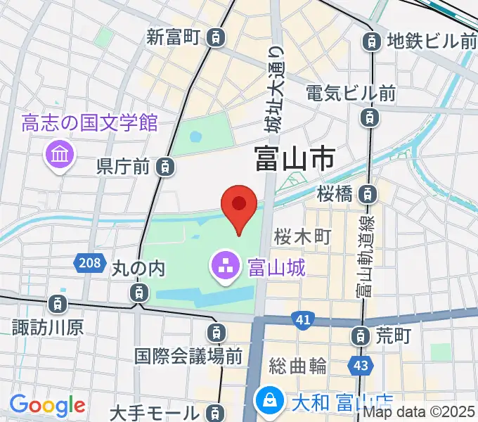 富山市佐藤記念美術館の地図