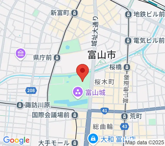 富山市佐藤記念美術館の地図