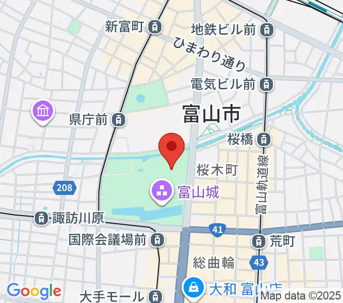 富山市佐藤記念美術館の地図