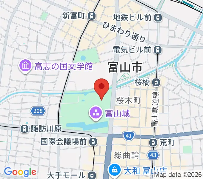 富山市佐藤記念美術館の地図