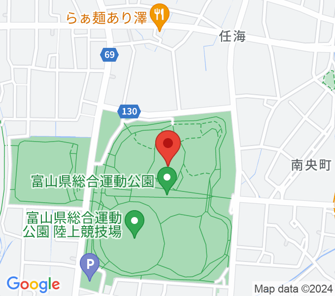 富山県総合運動公園屋内グラウンドの場所