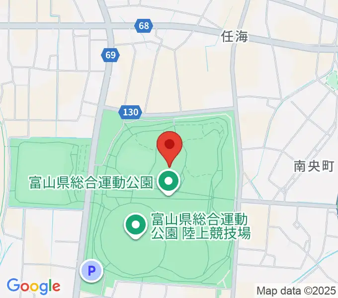 富山県総合運動公園屋内グラウンドの地図