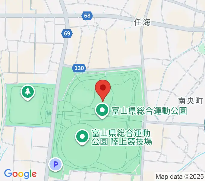 富山県総合運動公園屋内グラウンドの地図
