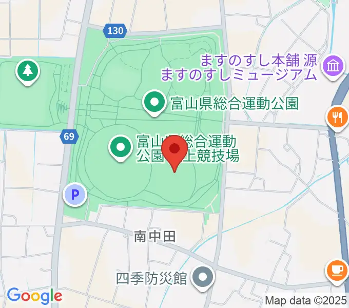富山県総合運動公園補助競技場の地図