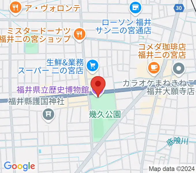 福井県立歴史博物館の地図